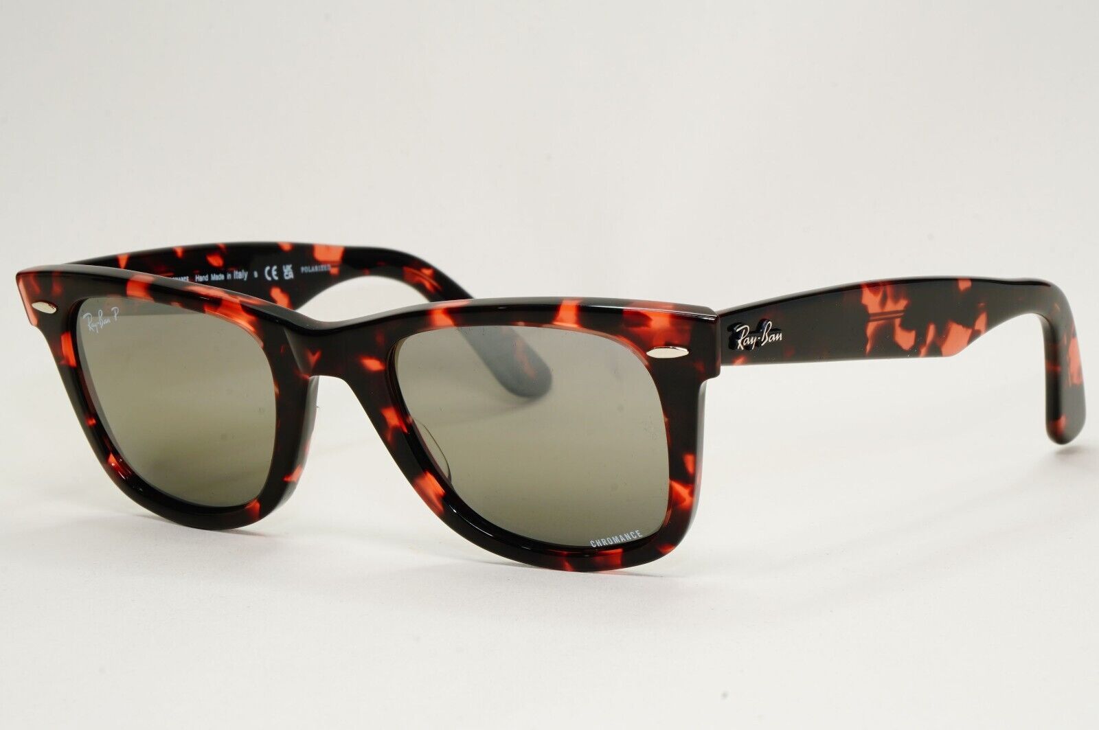 Ray-Ban Sunglasses Wayfarer Polarised Chromance Brown Havana RB 2140 1334/G3
