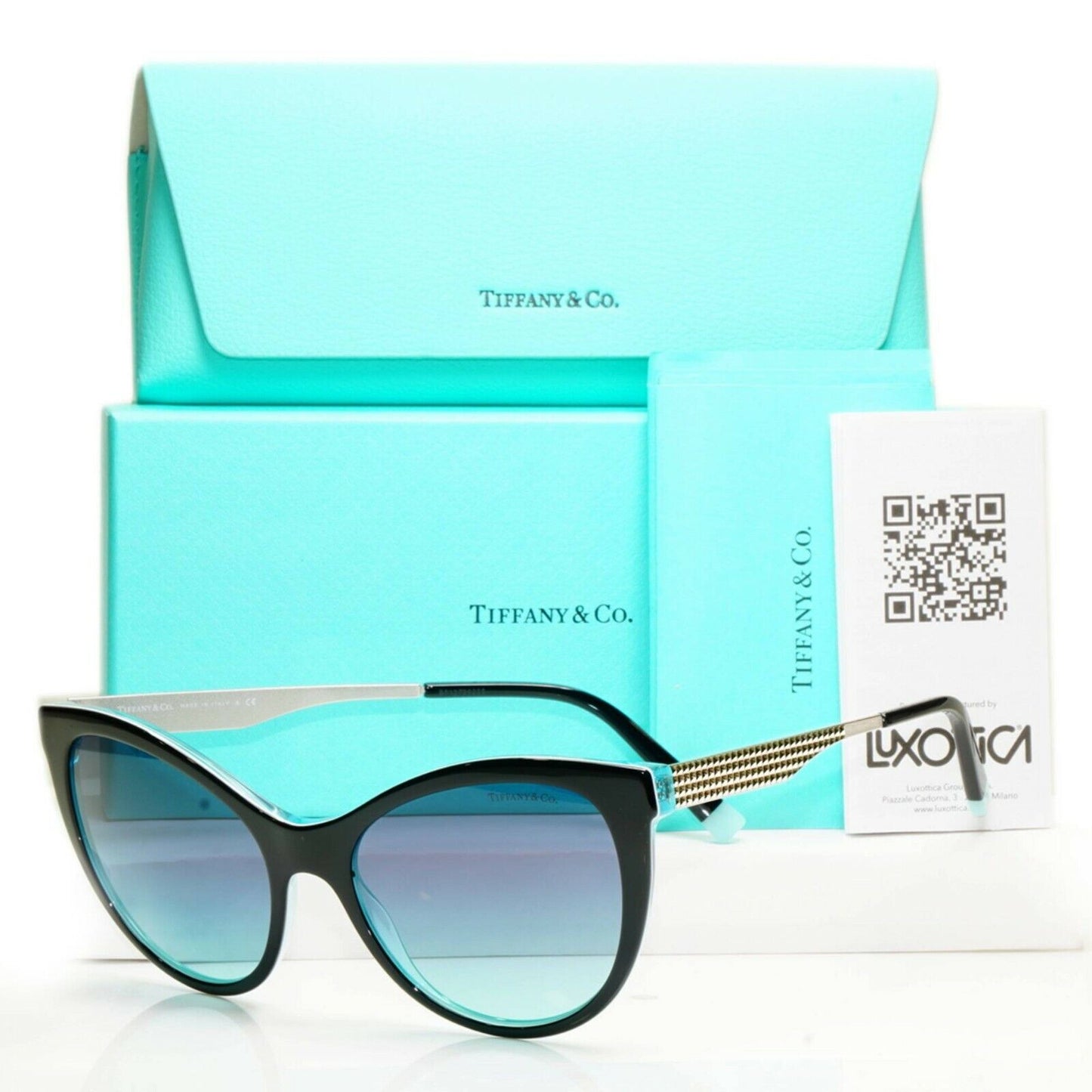 Authentic Tiffany & Co Womens Sunglasses Silver Diamond Point TF 4159 8274/9S