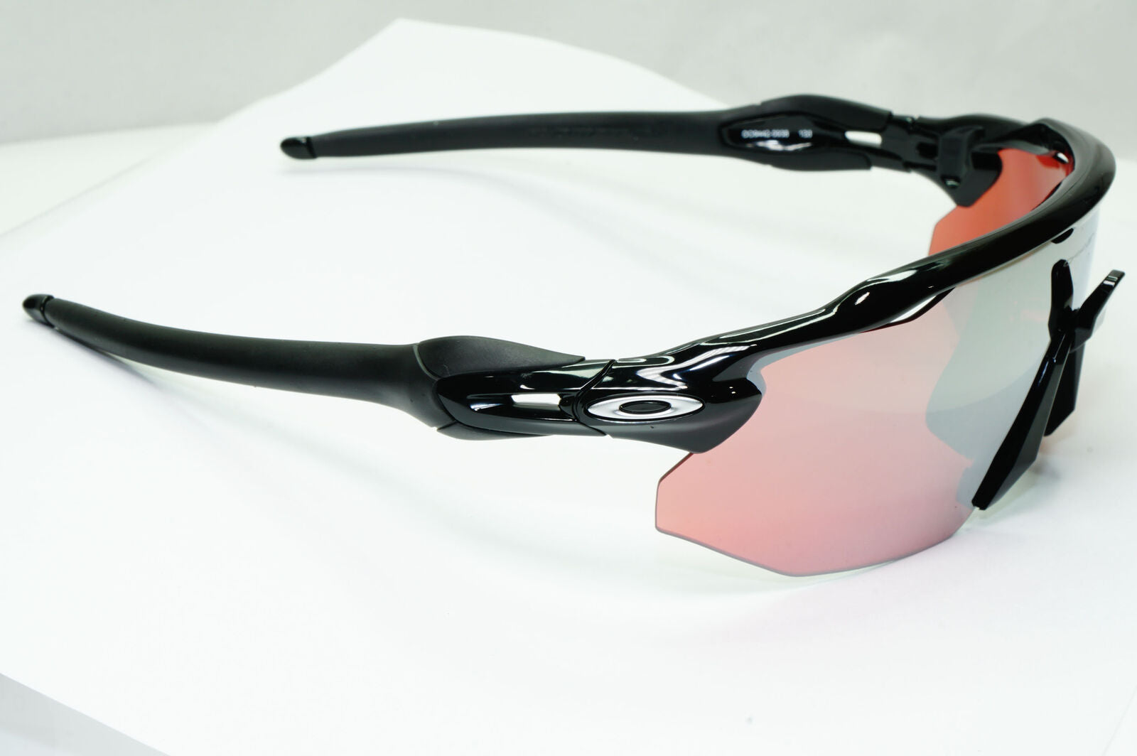 Oakley Radar EV Advacer Sunglasses Black Pale Red Mirror Prizm Snow OO 9442 0938