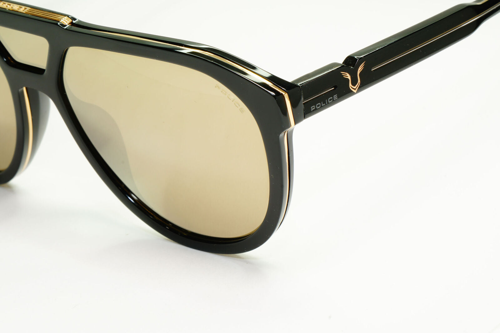 Police Lewis Hamilton F1 Sunglasses Black Gold Mirror Pilot 22 SPL C50 COL BLKG
