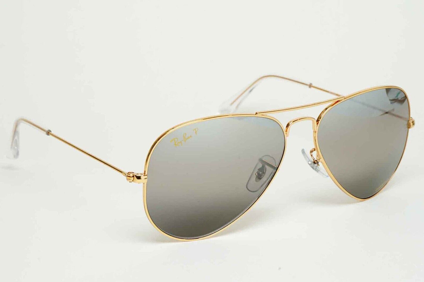Ray-Ban Sunglasses Aviator Polarised Chromance Gold Silver RB 3025 9196/G3 58mm