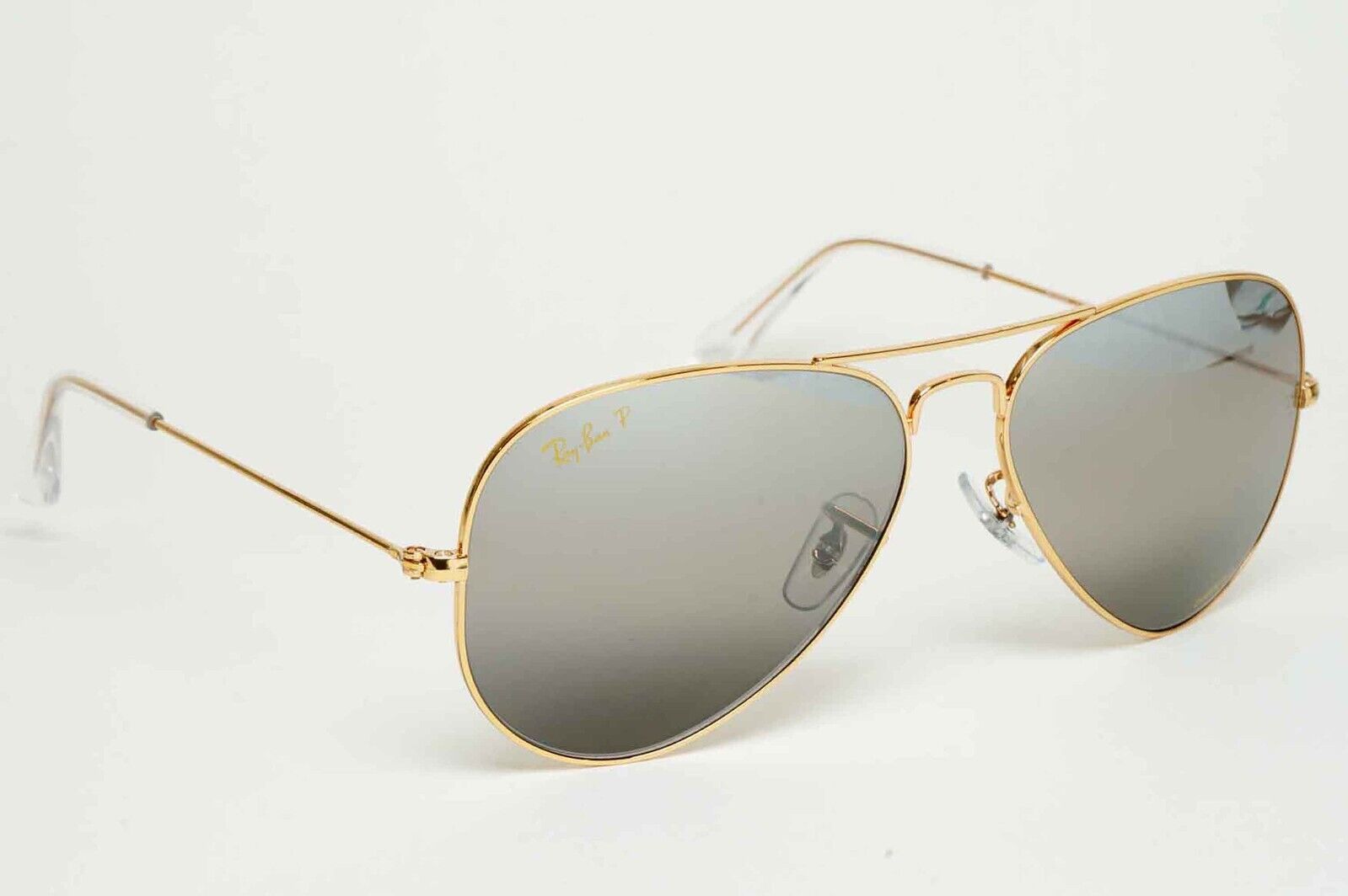 Ray-Ban Sunglasses Aviator Polarised Chromance Gold Silver RB 3025 9196/G3 58mm