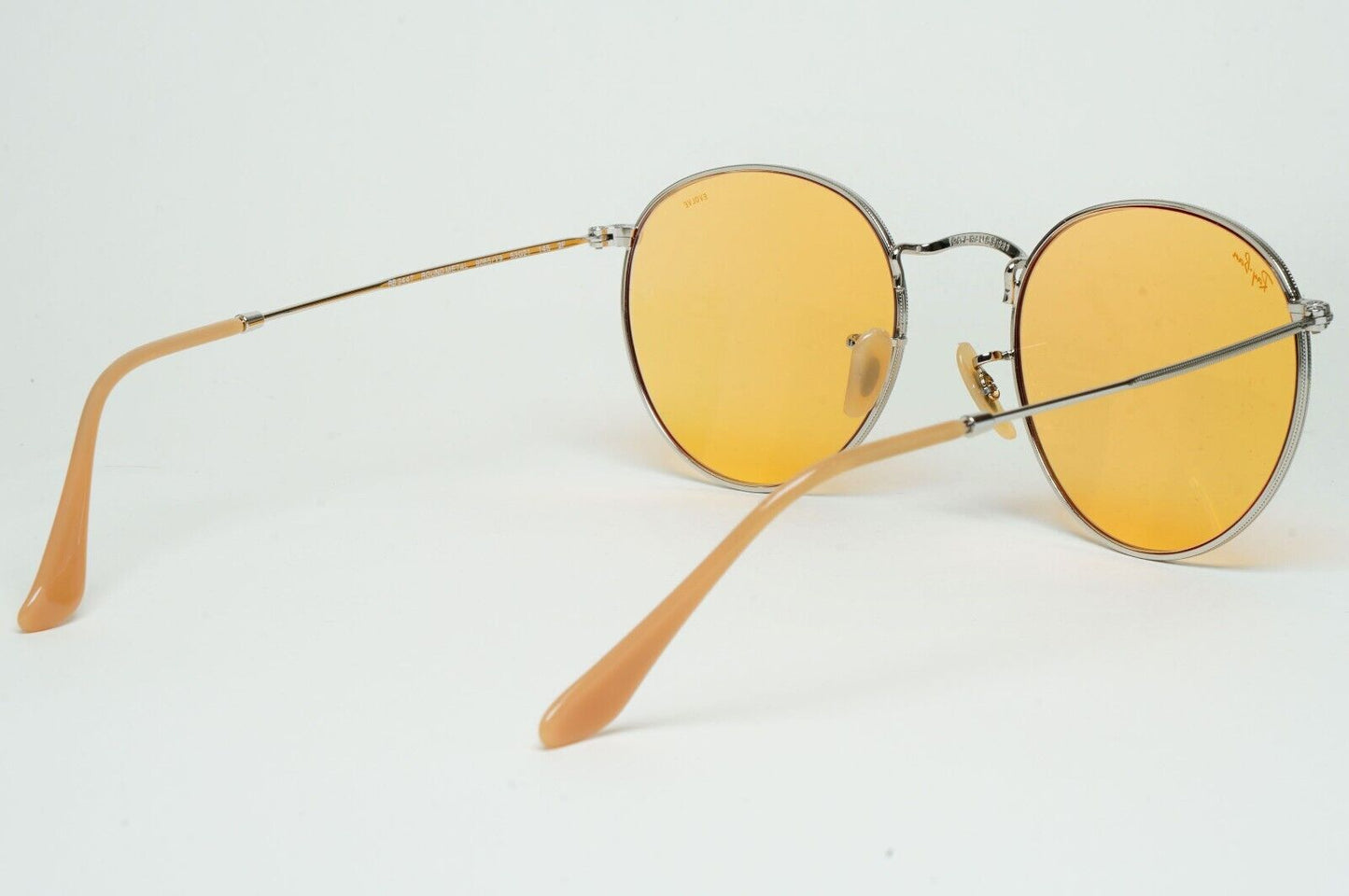 Ray-Ban Sunglasses Evolve Photochromic Silver Yellow Round Metal RB 3447 9065/V9