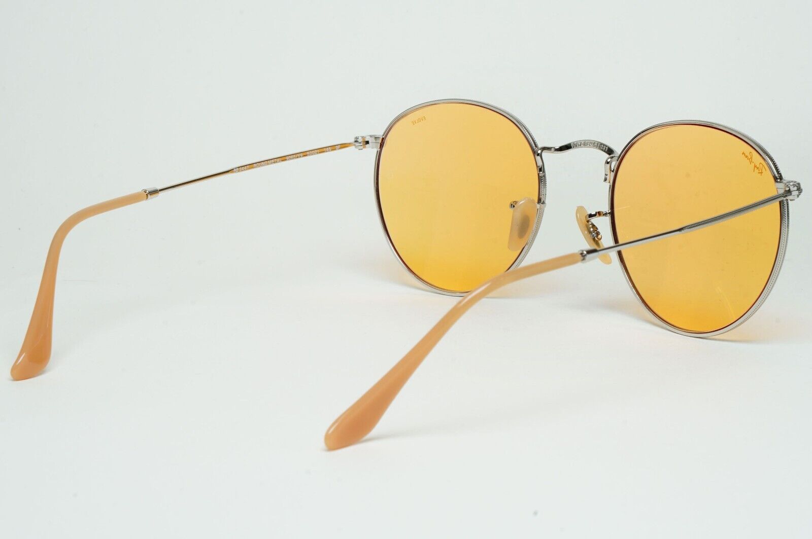 Ray-Ban Sunglasses Evolve Photochromic Silver Yellow Round Metal RB 3447 9065/V9