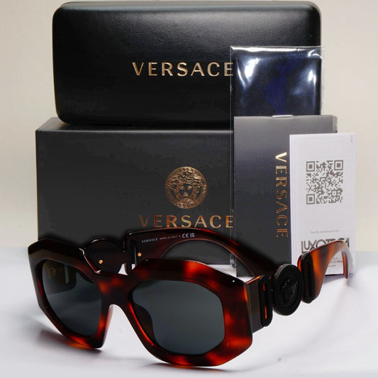 Versace Sunglasses Oversized Medusa Brown Black Large MOD VE 4424U 5217/87 56mm