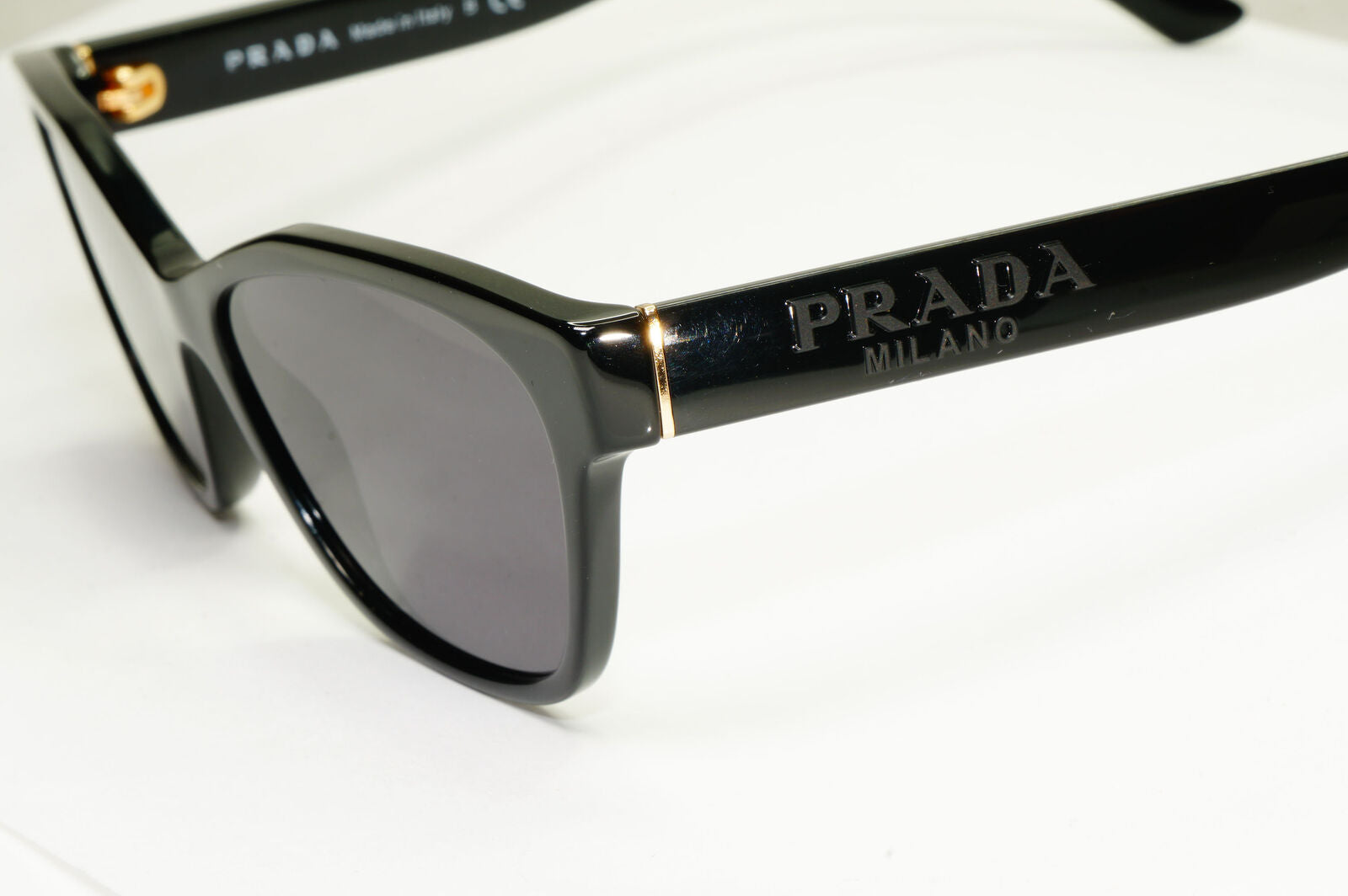 Prada Sunglasses Black Glossy Fashion Designer PR03WV VPR 03W 1AB-1O1 180323