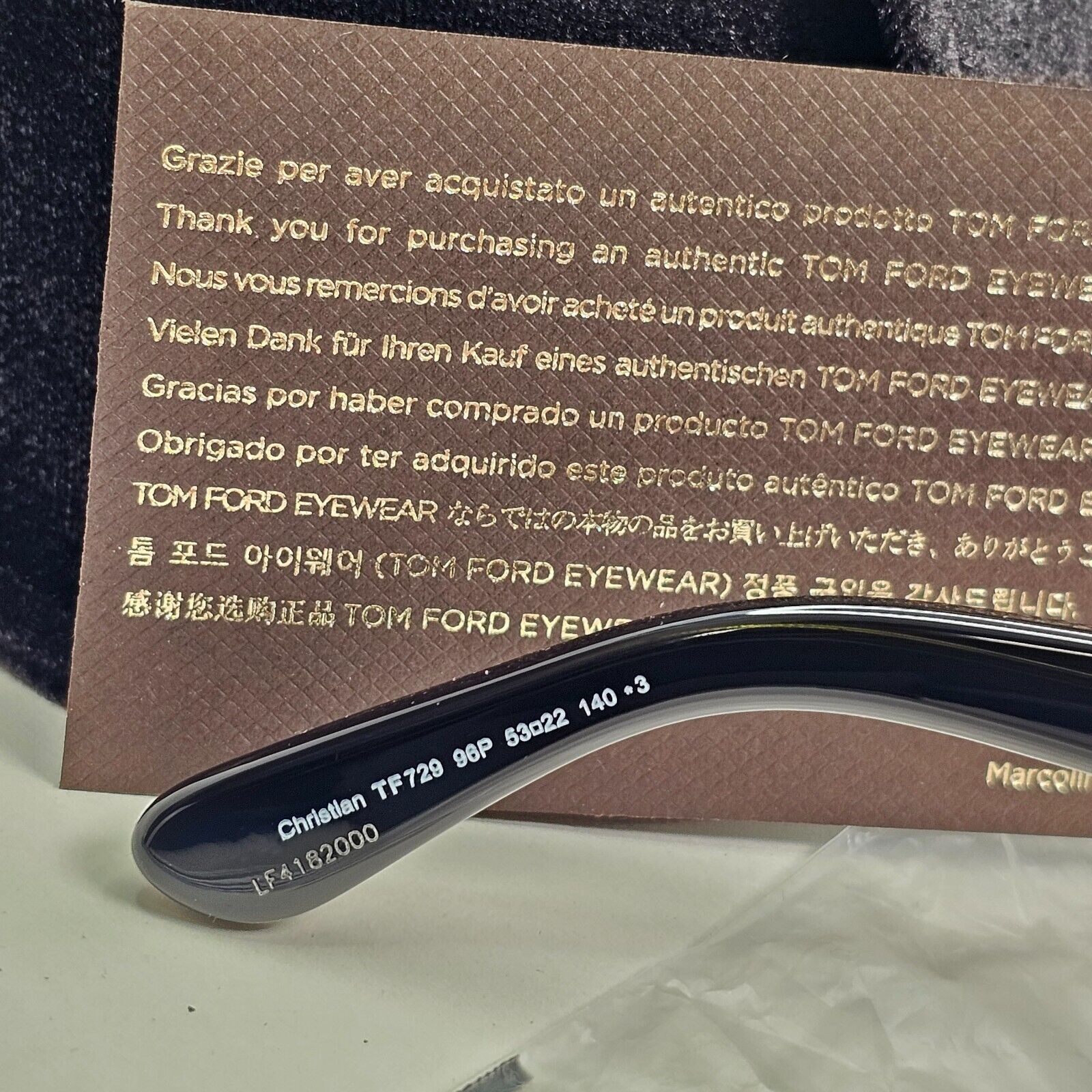 Tom Ford Sunglasses Christian Black Brown Honey Square FT0729 TF 729 96P 53mm