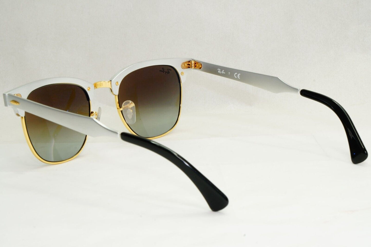 Ray-Ban Sunglasses Clubmaster Aluminum Green Mirror Gradient RB 3507 137/9J 51mm