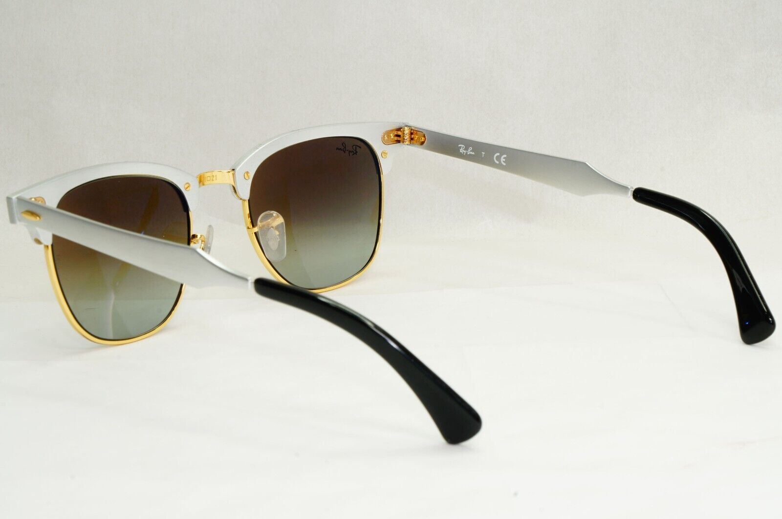 Ray-Ban Sunglasses Clubmaster Aluminum Green Mirror Gradient RB 3507 137/9J 51mm