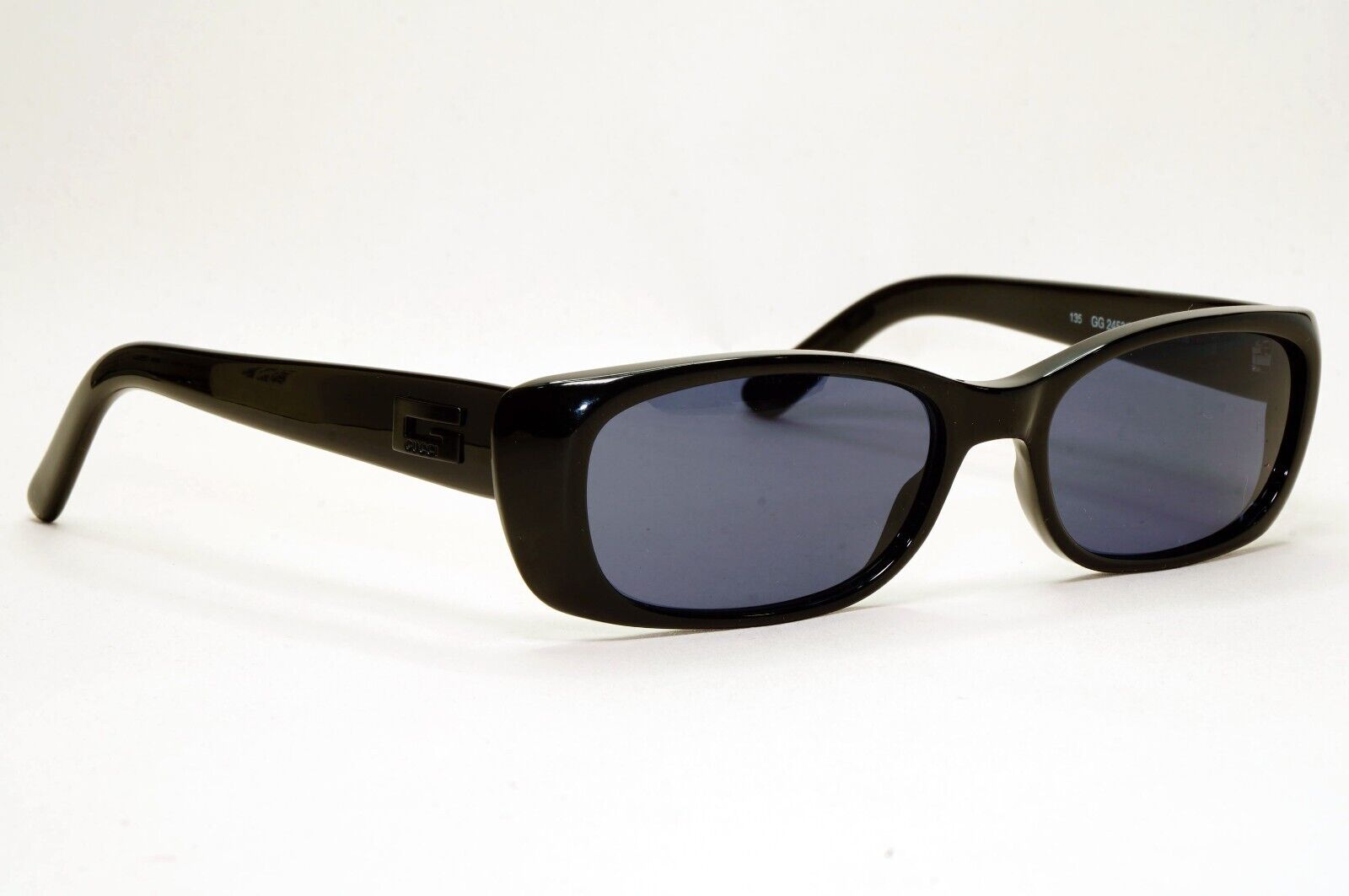 Gucci Sunglasses 1997 Vintage Black Grey Rectangle GG 2453/S 807 52mm 011124