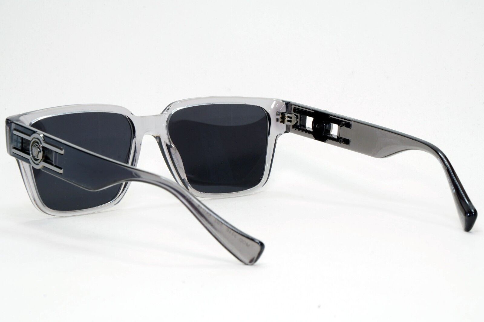 Versace Sunglasses Black Grey Transparent Square Medusa MOD VE 3346 593 55mm