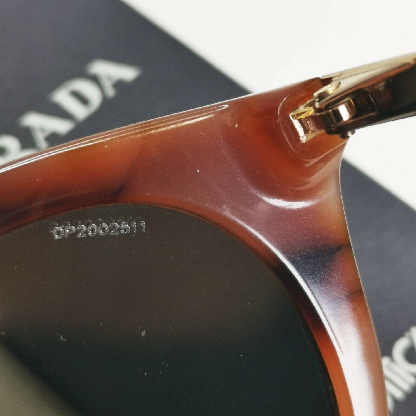 Prada Gold Mirror Brown Tortoise Havana Cinema Sunglasses Womens SPR 23S USE-1C0