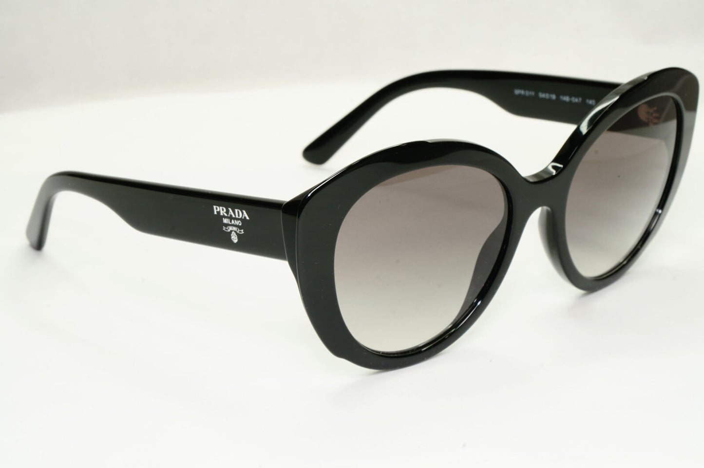 Prada Sunglasses Black Gradient Smoke Grey Milano PR01YS SPR 01Y 1AB-0A7