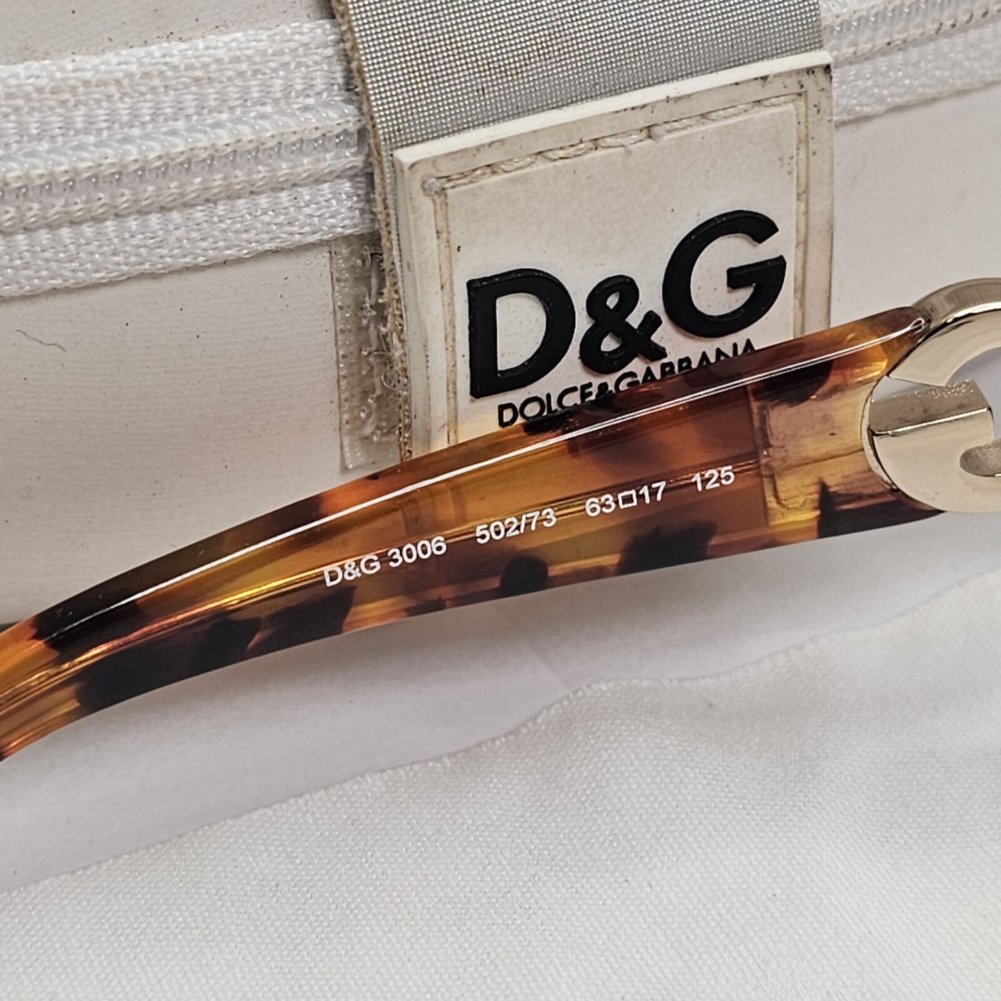 Dolce & Gabbana 2007 Vintage Brown Gold Wrap Sunglasses D&G 3006 502/73 210124