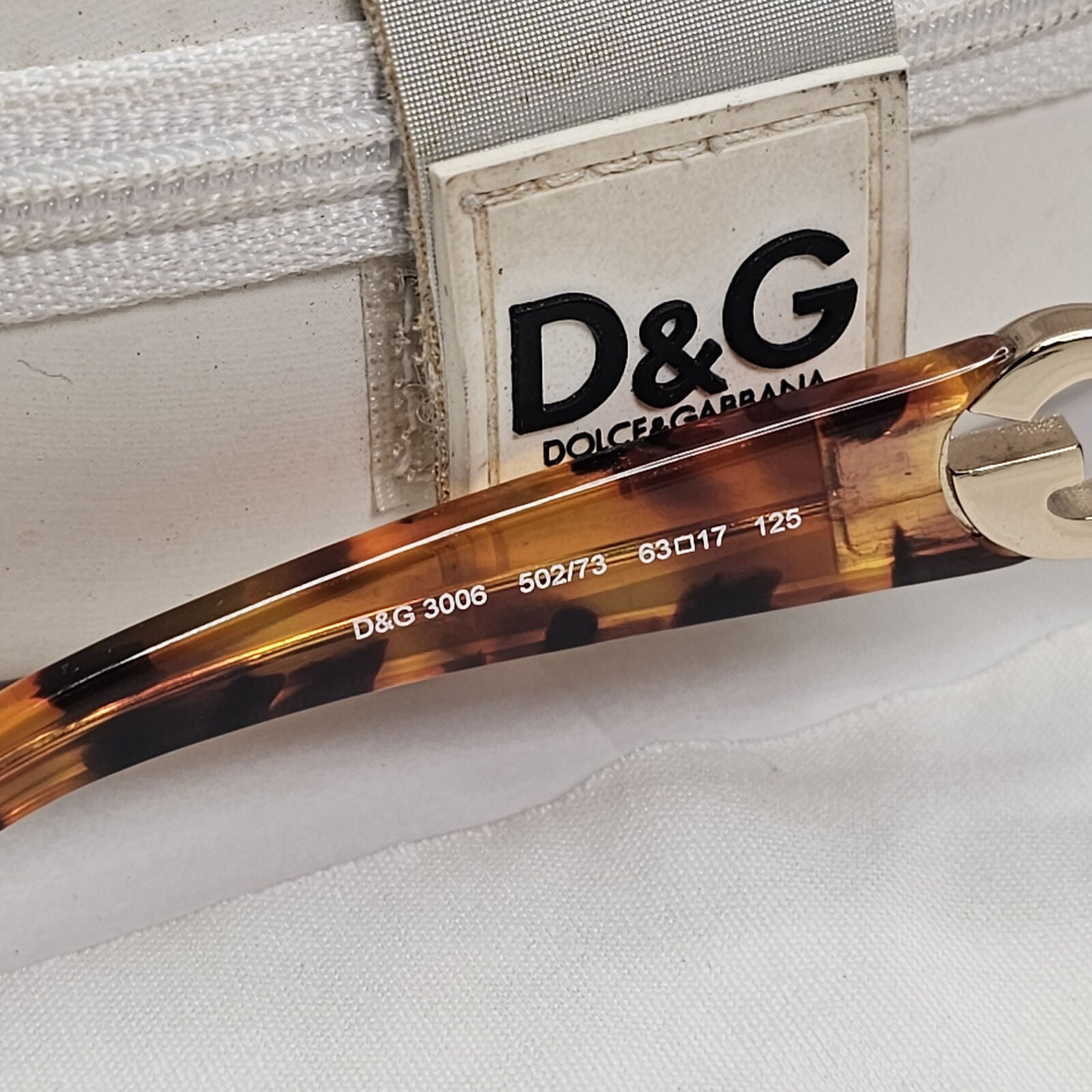 Dolce & Gabbana 2007 Vintage Brown Gold Wrap Sunglasses D&G 3006 502/73 210124