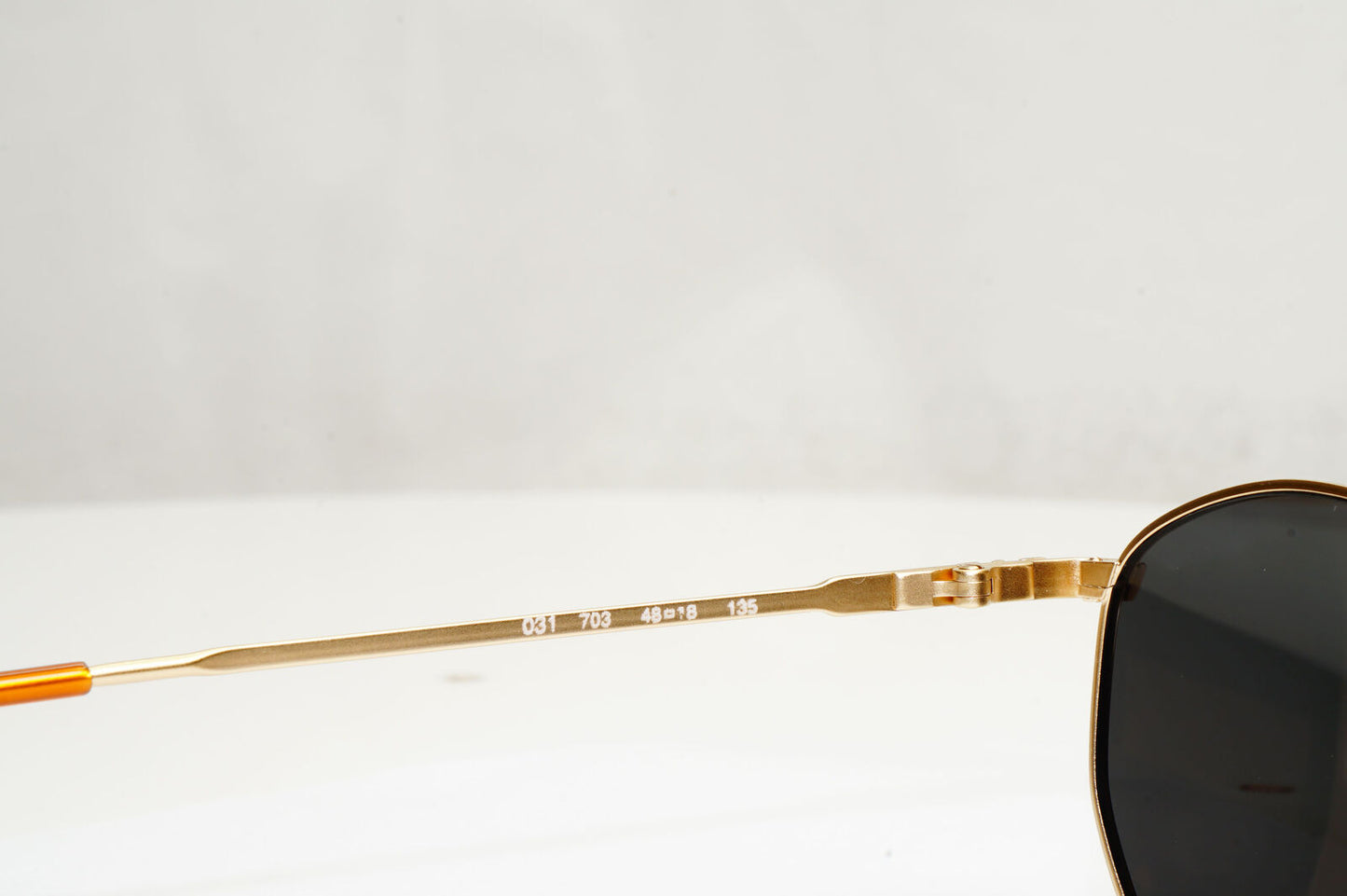 Emporio Armani Sunglasses 1997 Vintage Gold Black Metal Round 031 703 48mm C