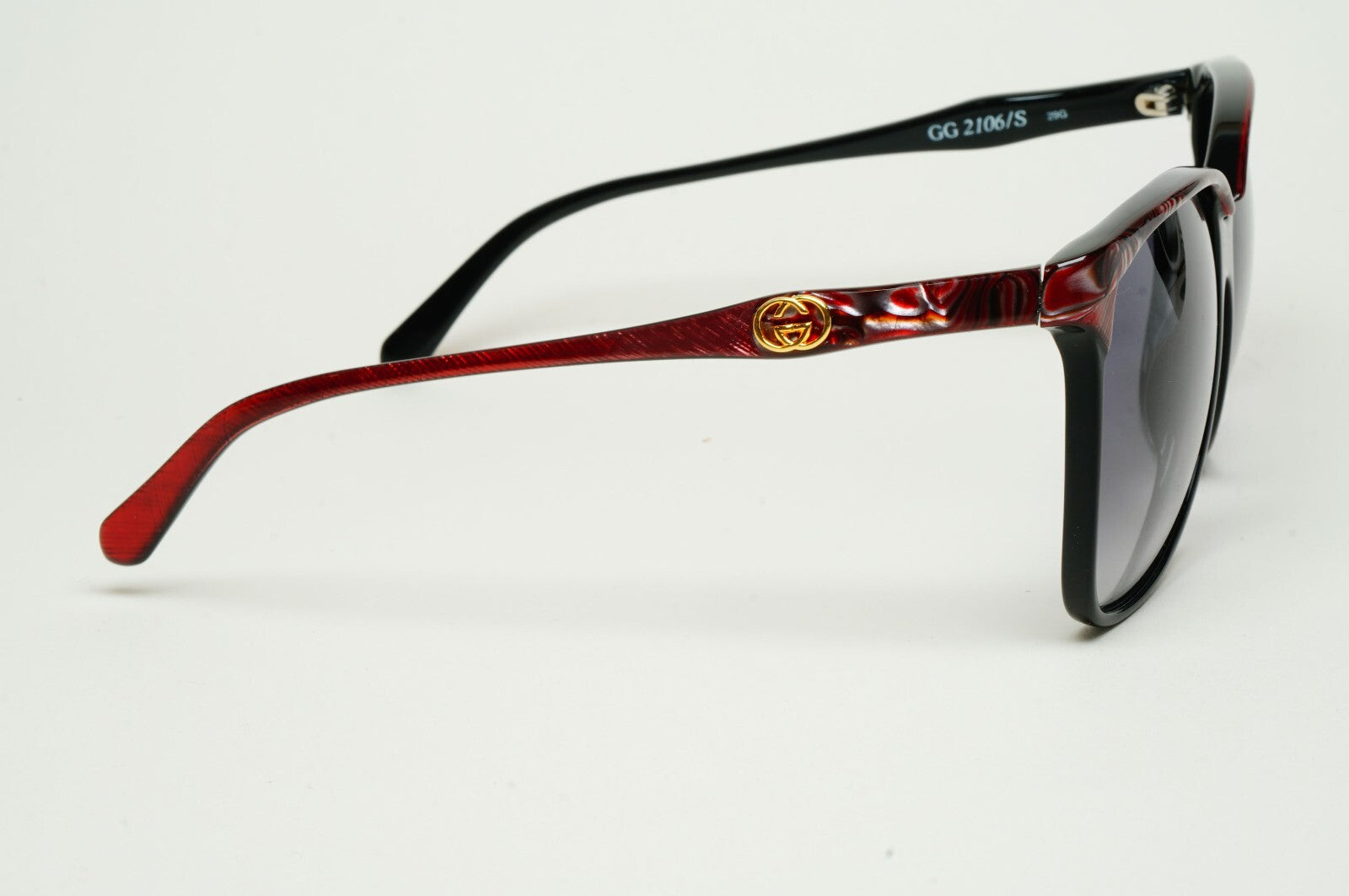 Gucci Sunglasses 1993 Dark Red Bordo Square Grey GG 2106/S 29G 62mm 200225