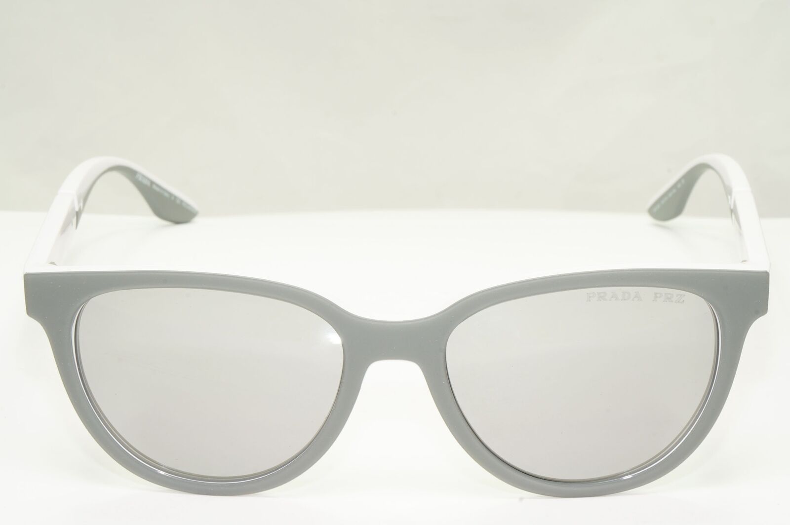 Prada Polarised Silver White Grey Sunglasses Red Stripe PS05XS SPS 05X 04S-04L
