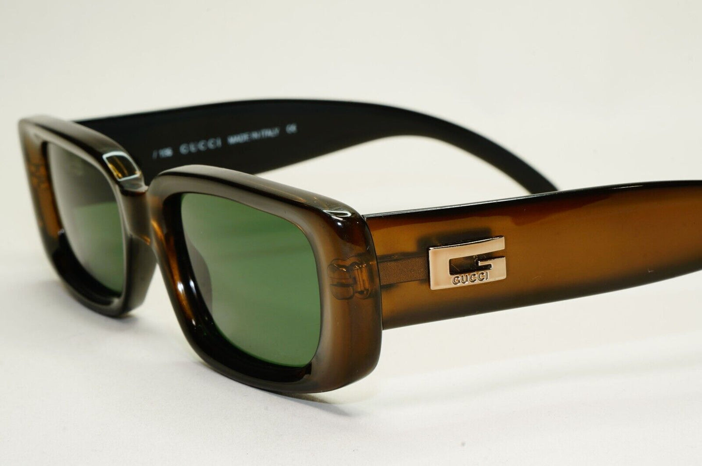Gucci Sunglasses 1996 Vintage Brown Green Square GG 2409/N/S 4NR 49mm 230924