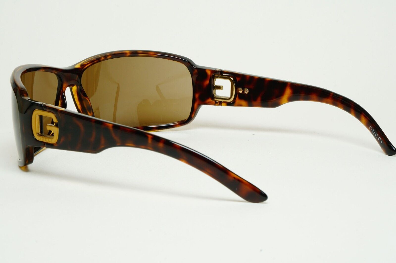 Gucci Sunglasses 2004 Vintage Brown Tortoise Wrap Retro GG 1583/S V086J 050225