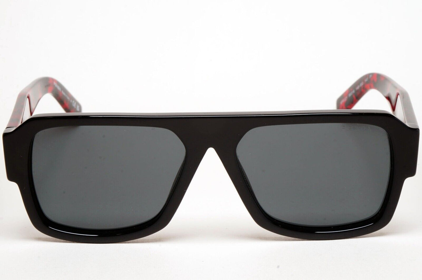 Prada Sunglasses Symbole Triangle Black Red Gred PR22YS SPR 22Y 1AB-5S0 060125