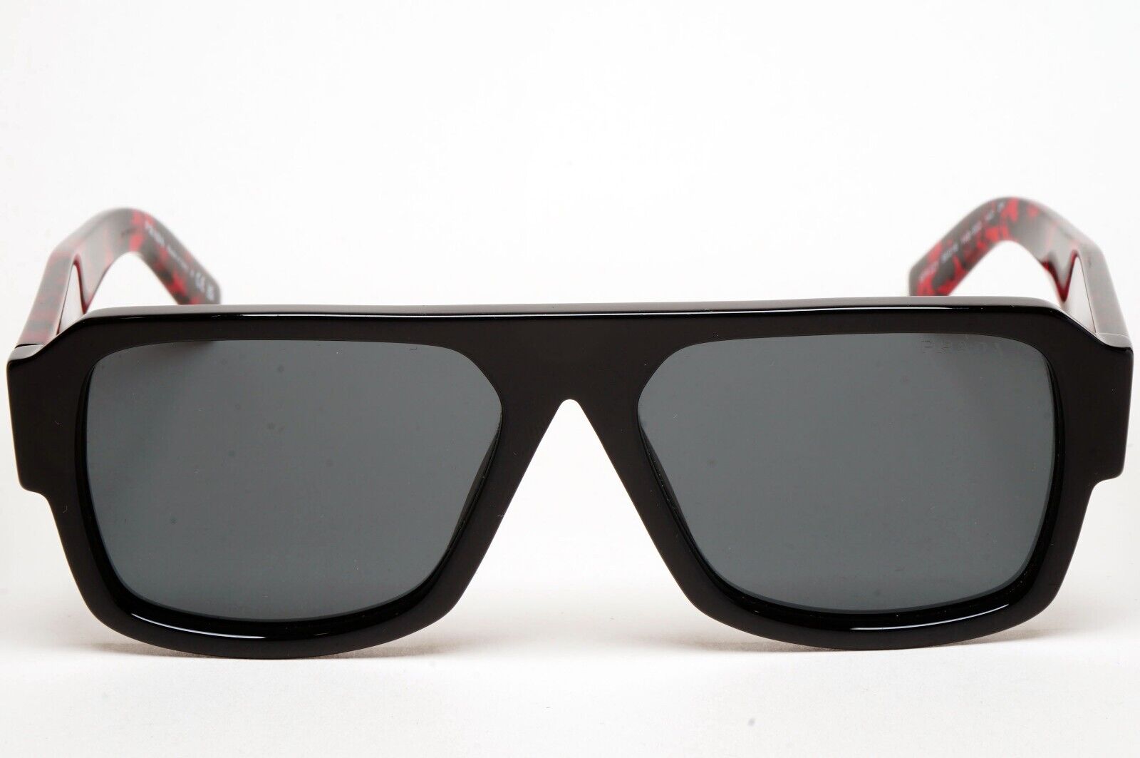 Prada Sunglasses Symbole Triangle Black Red Gred PR22YS SPR 22Y 1AB-5S0 060125