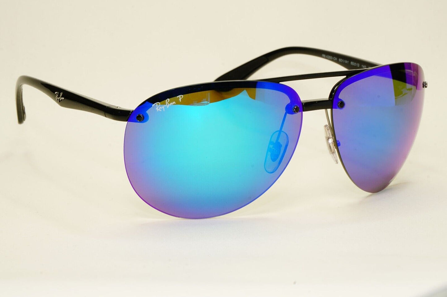 Ray-Ban Sunglasses Chromance Blue Mirror Polarised Pilot Wrap RB 4293-CH 601/A1
