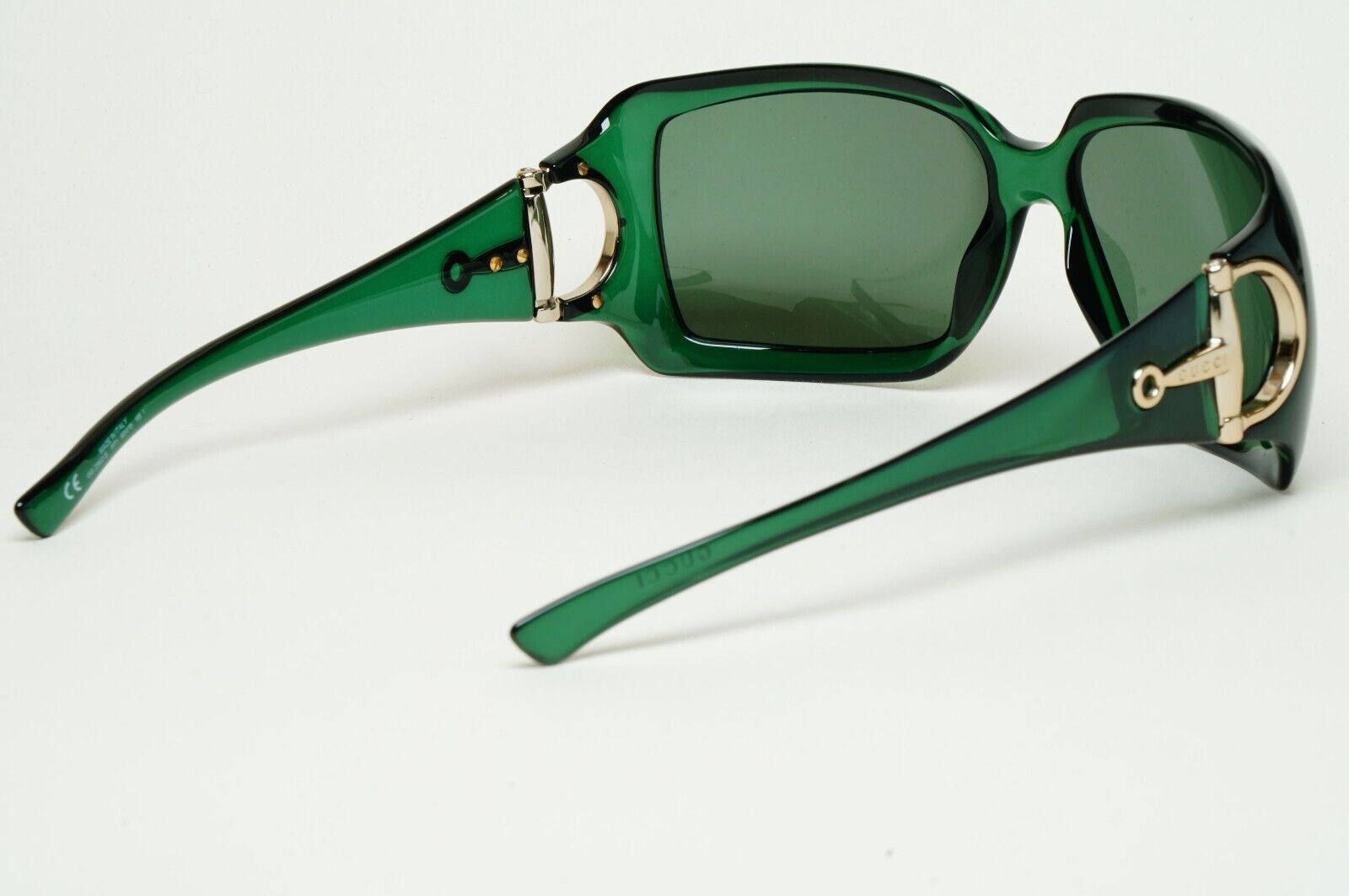 Gucci Sunglasses 2005 Vintage Horsebit Green Gold Square GG 2562/S PT1 070125