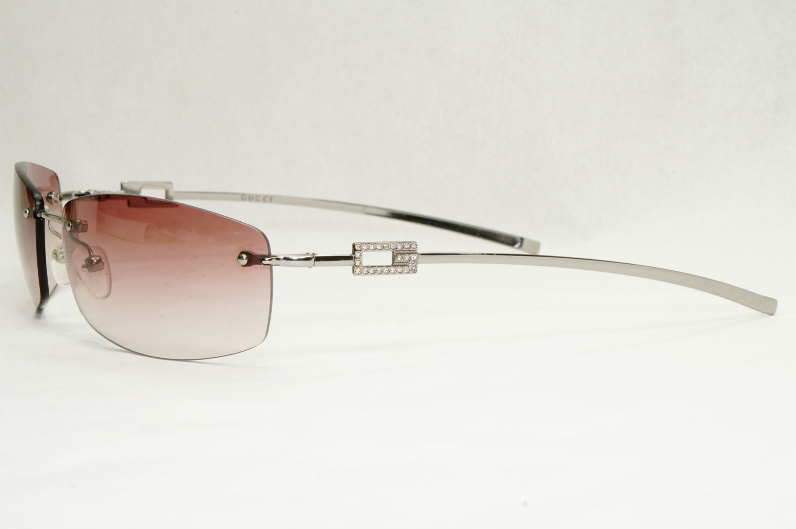 Gucci Sunglasses 1997 Vintage Rimless Silver Brown GG 1784/S 6LB1N 070224