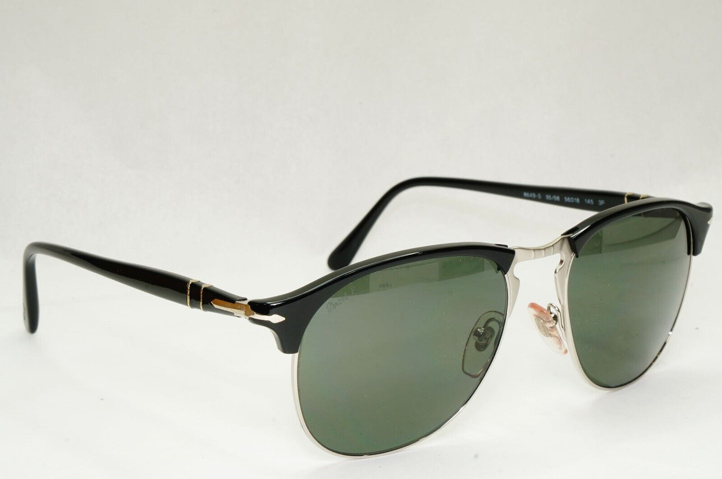 Persol Sunglasses 2015 Polarized Black Green Grey Silver 8649-S 95/58 56mm