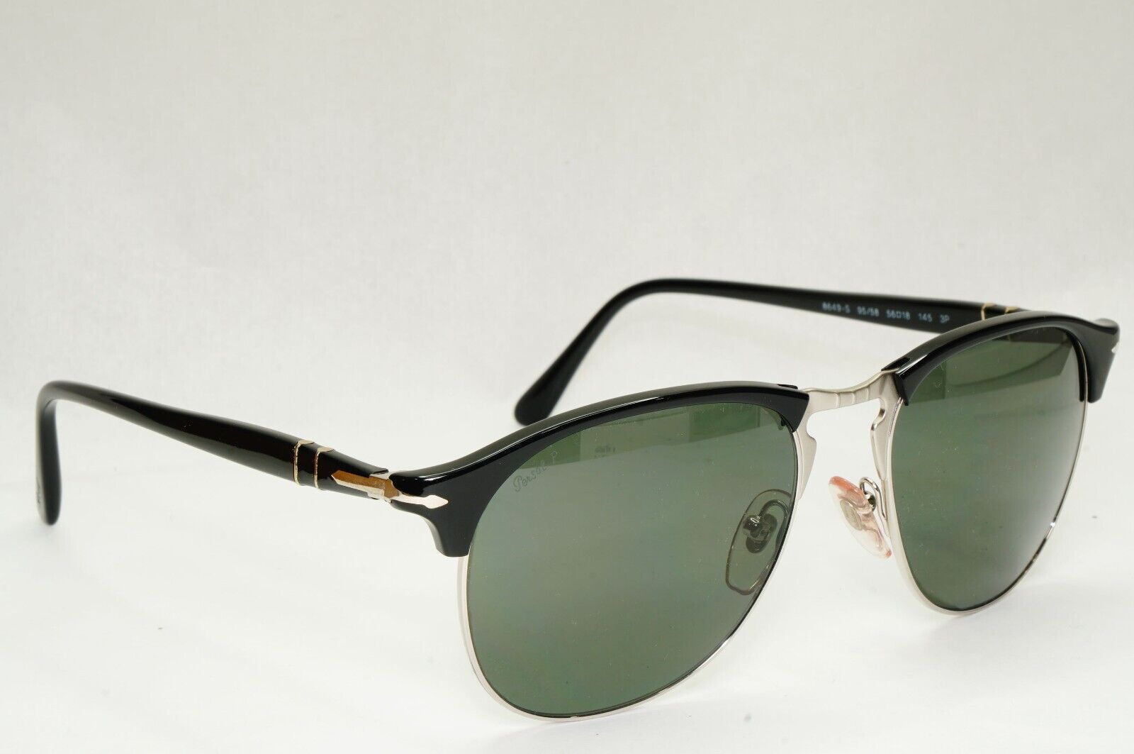 Persol Sunglasses 2015 Polarized Black Green Grey Silver 8649-S 95/58 56mm
