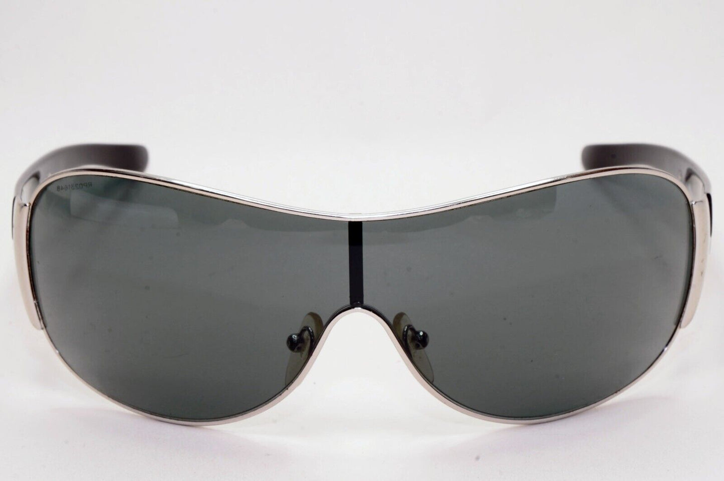 Prada Sunglasses 2006 Vintage Silver Black Shield PR52HS SPR 52H 1BC-1A1 281024