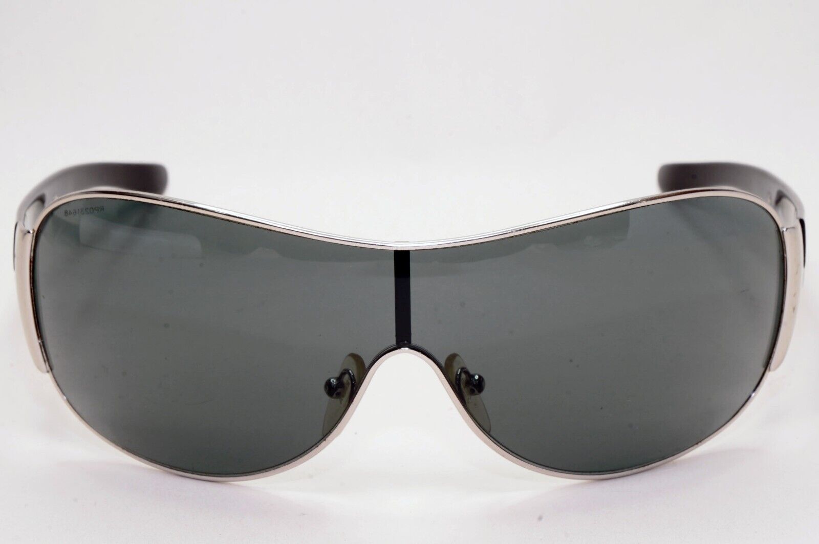 Prada Sunglasses 2006 Vintage Silver Black Shield PR52HS SPR 52H 1BC-1A1 281024
