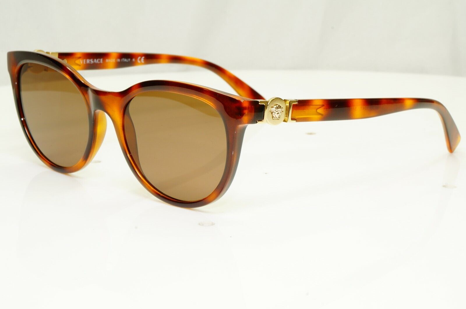 Authentic Versace Womens Sunglasses Gold Medusa Havana Brown MOD 3247 5119