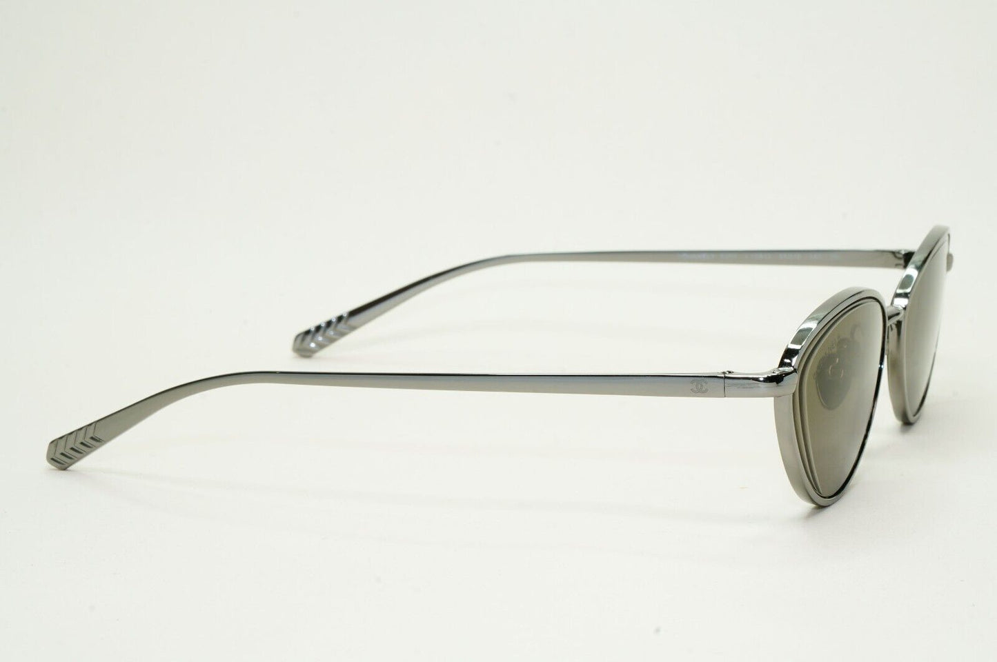 Chanel Sunglasses Gunmetal Brown Cat Eye Metal 4255 c.108/3 55mm