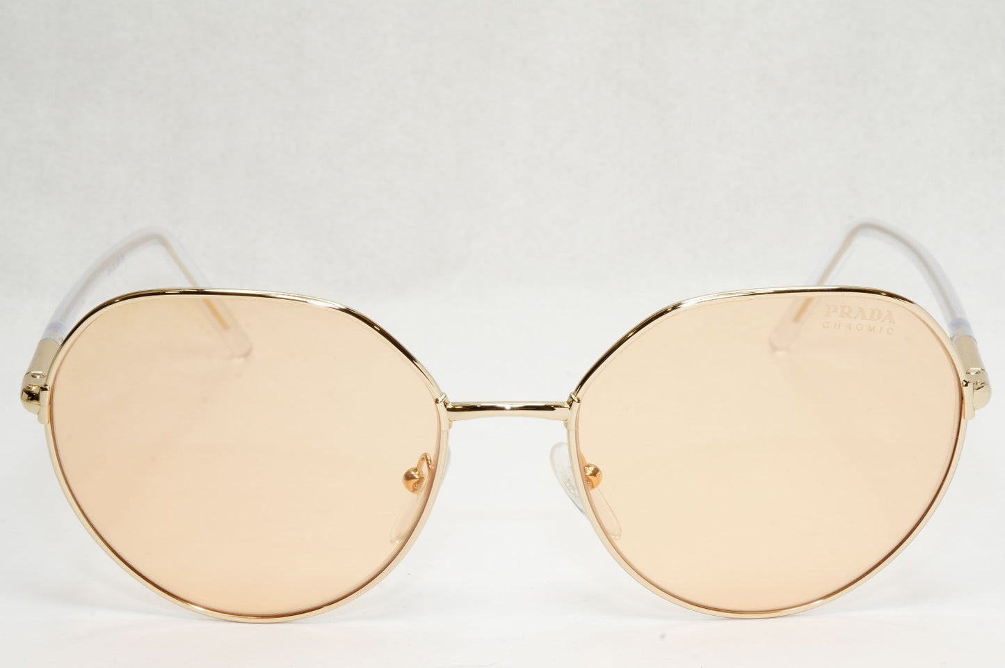 Prada Sunglasses Photochromic Gold Yellow Orange Round PR65XS SPR 65X ZVN-09D