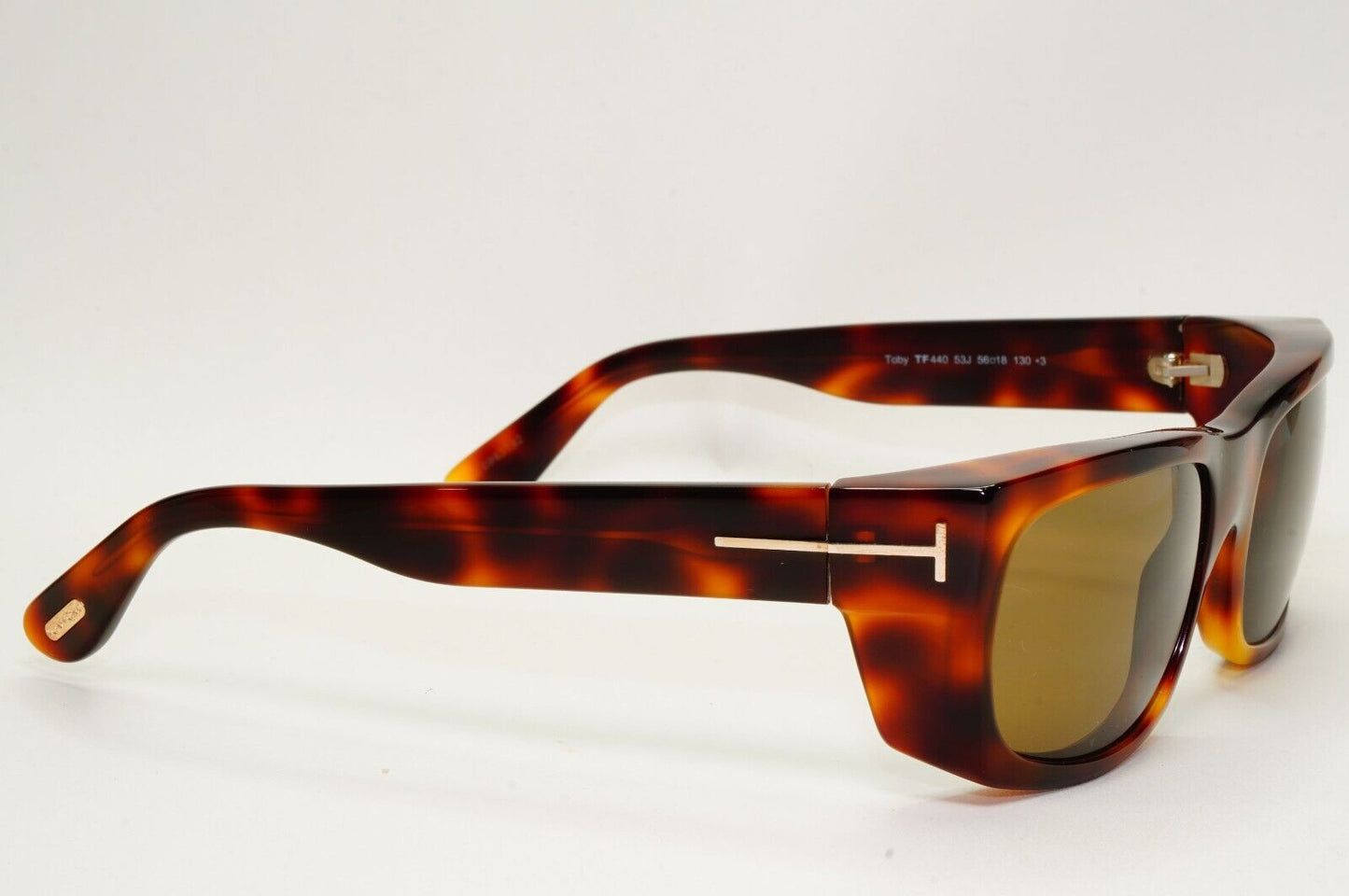 Tom Ford Sunglasses Toby Dark Brown Havana Square Acetate FT0440 TF 440 53J