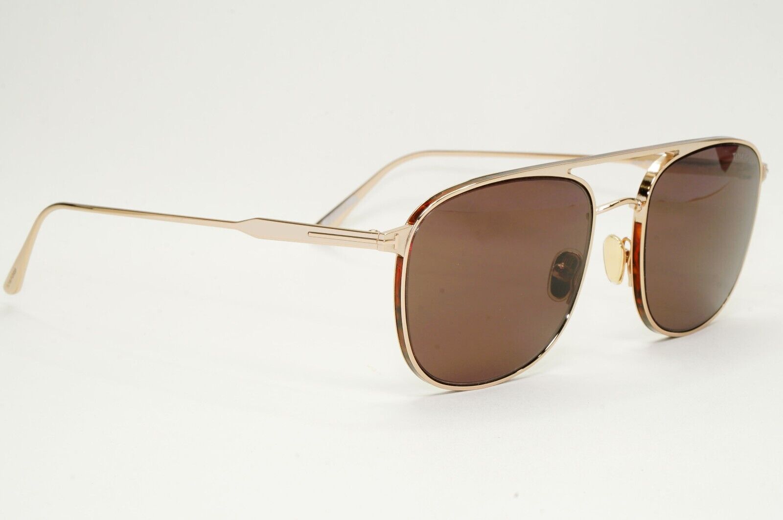 Tom Ford Sunglasses Jake Gold Metal Brown Pilot Navigator FT0827 TF 827 28E 56mm