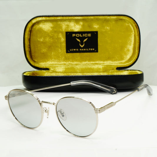 Police Lewis Hamilton F1 Sunglasses Silver Grey Mirror Round SPL A22 COL 579X