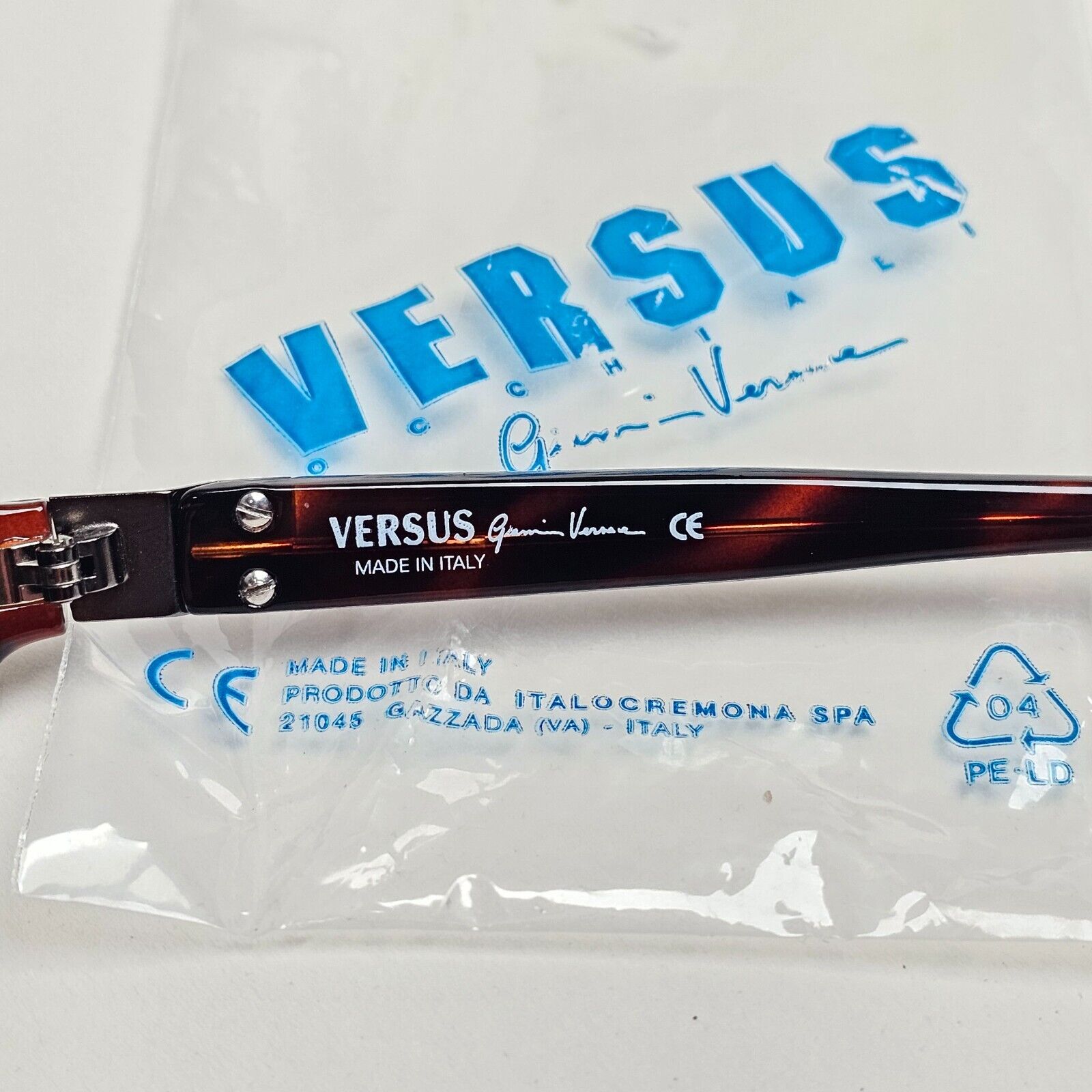 Versus Sunglasses 1996 by Gianni Versace Vintage Brown Green MOD E12/M COL 649