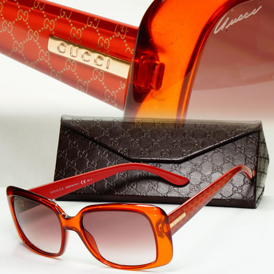 Gucci 2008 Sunglasses Monogram Vintage Brown Gradient GG 3577/S WJ8S2 130423