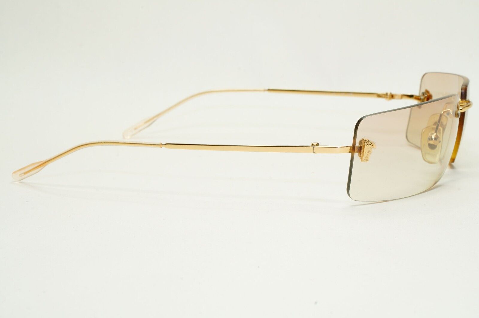 Versace Sunglasses 2002 Vintage Rimless Gold Medusa Metal MOD N26 N30/537 270924
