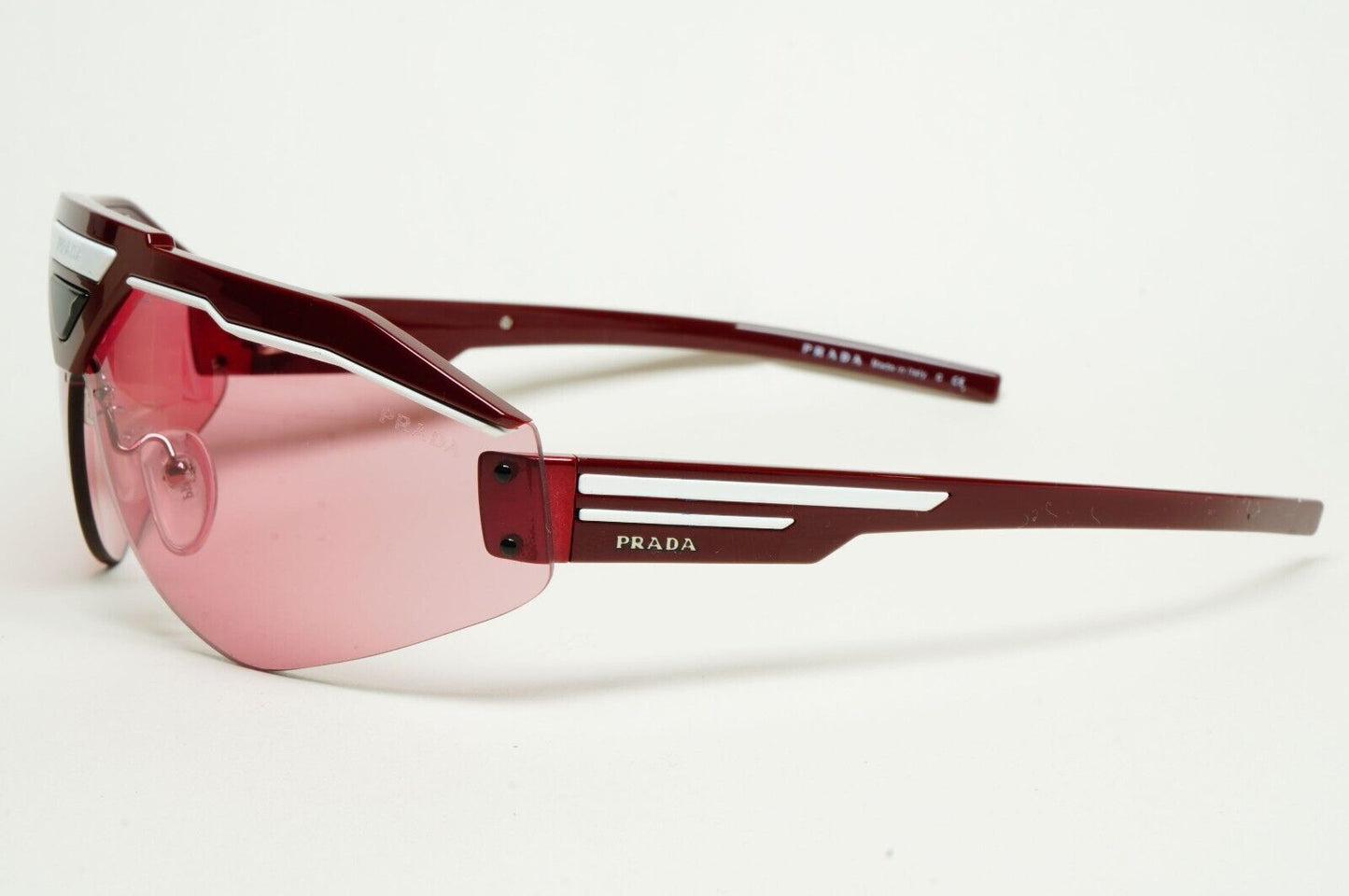 Prada Sunglasses Bordo Brown Shield Wrap PR69VS SPR 69V 459-1K0 231124