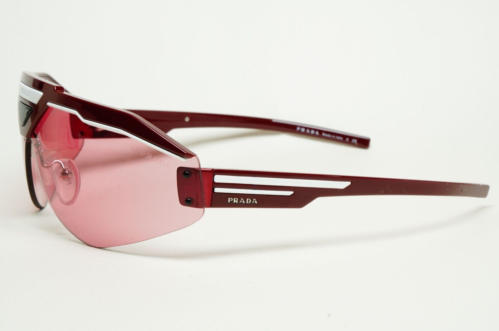 Prada Sunglasses Bordo Brown Shield Wrap PR69VS SPR 69V 459-1K0 231124