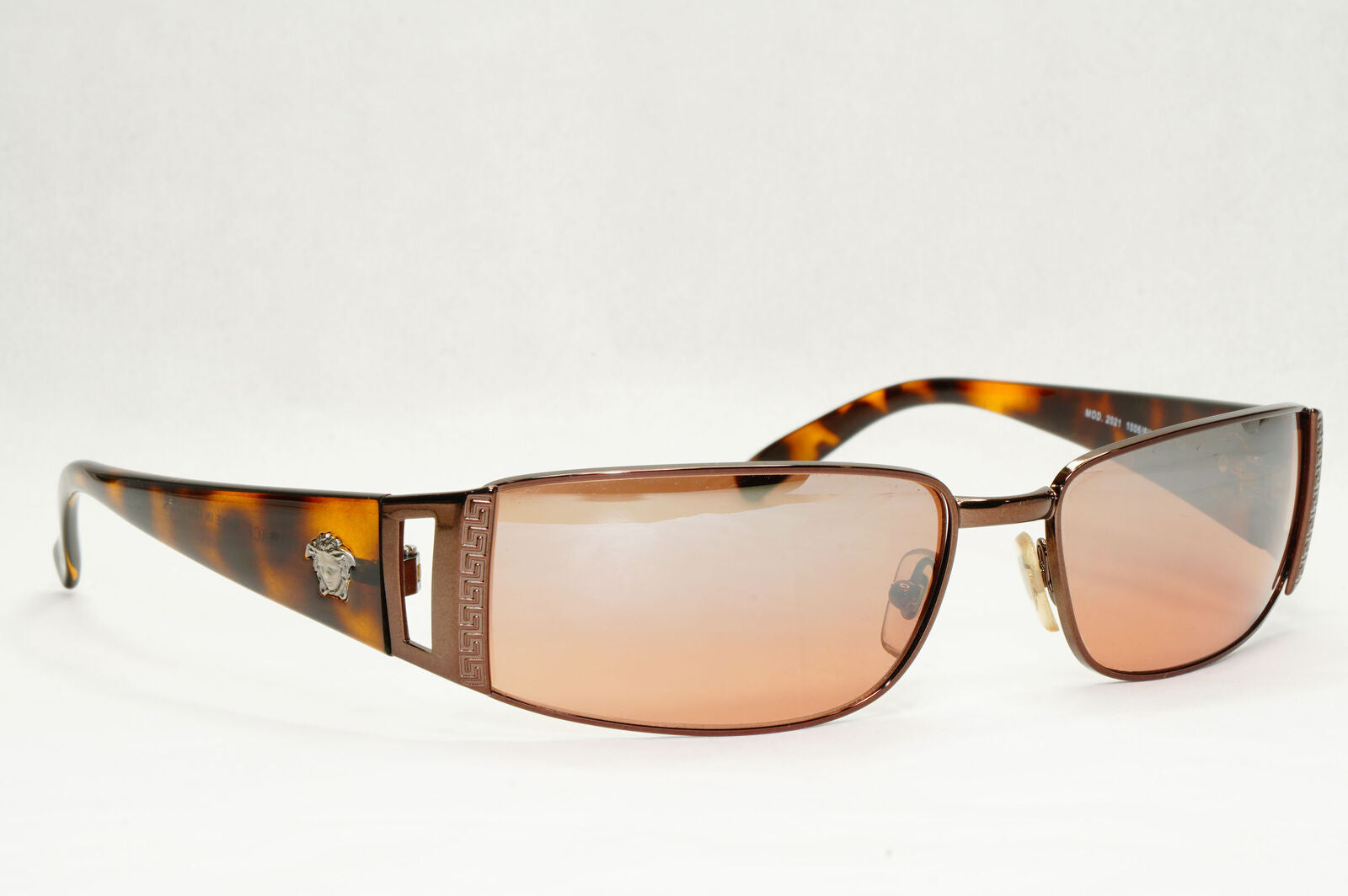 Versace Sunglasses 2003 Vintage Rectangle Brown Mirror MOD 2021 1006/6U 151223