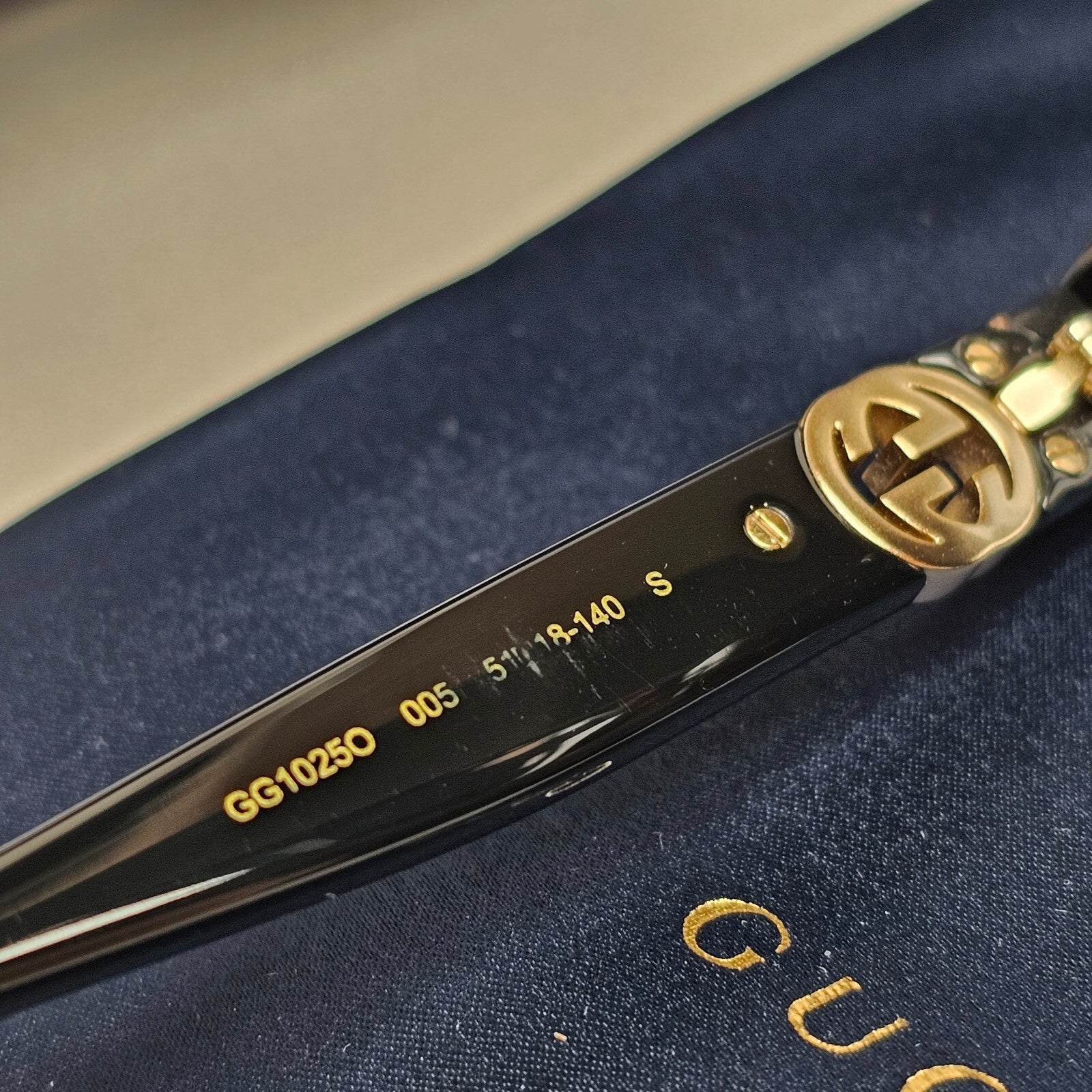 Gucci Sunglasses 2022 Black Brown Gold Square GG1025O 005 51mm 100325