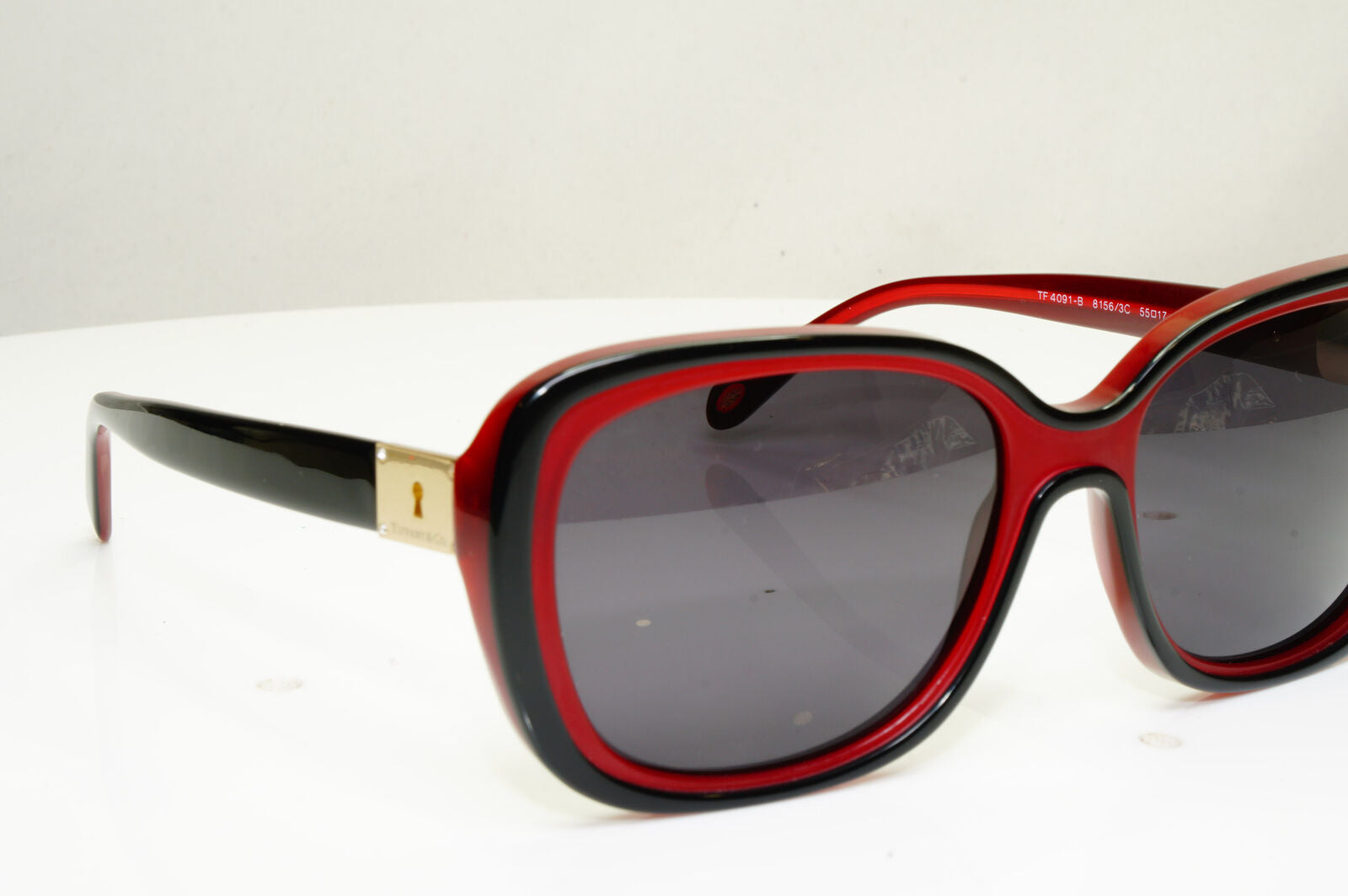 Authentic Tiffany & Co Womens Sunglasses Black Gold Locks TF 4091 8156/3C 30361