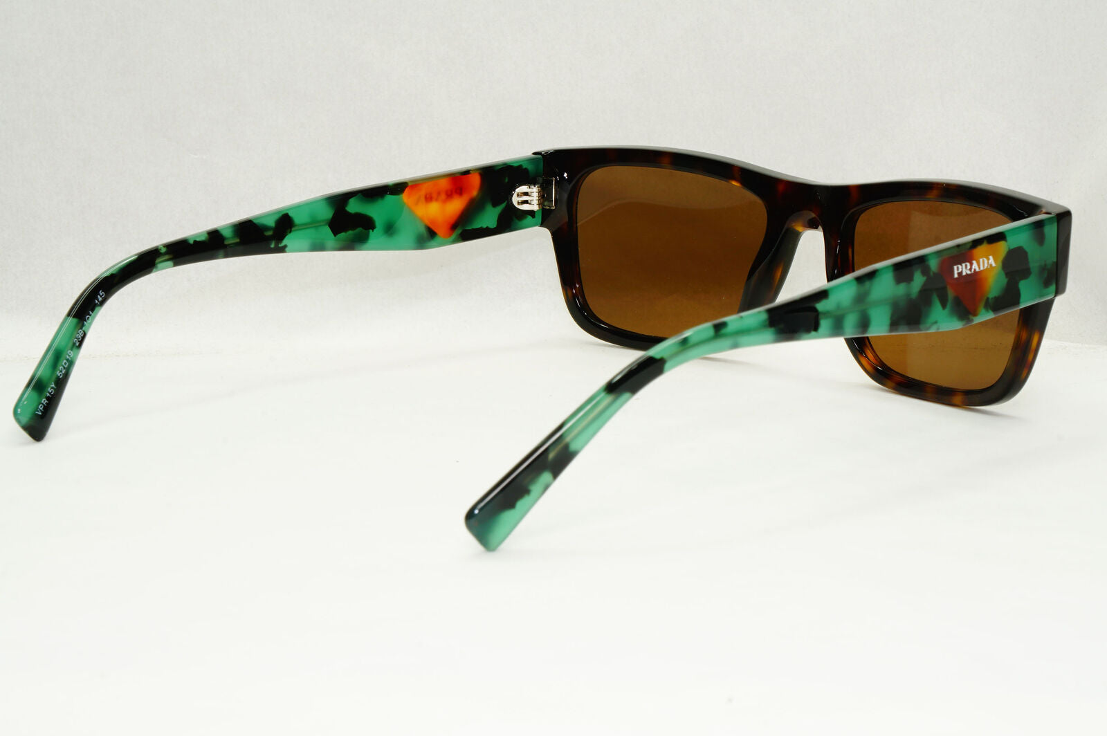 Prada Sunglasses Brown Lens Green Havana Tortoise PR15YV VPR 15Y 23B-1O1 52mm