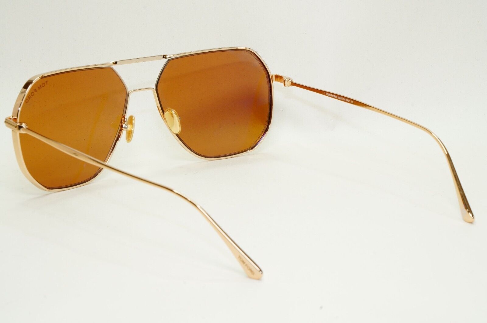 Tom Ford Sunglasses Gilles-02 Gold Brown Metal Navigator Pilot FT0852 TF 852 28E