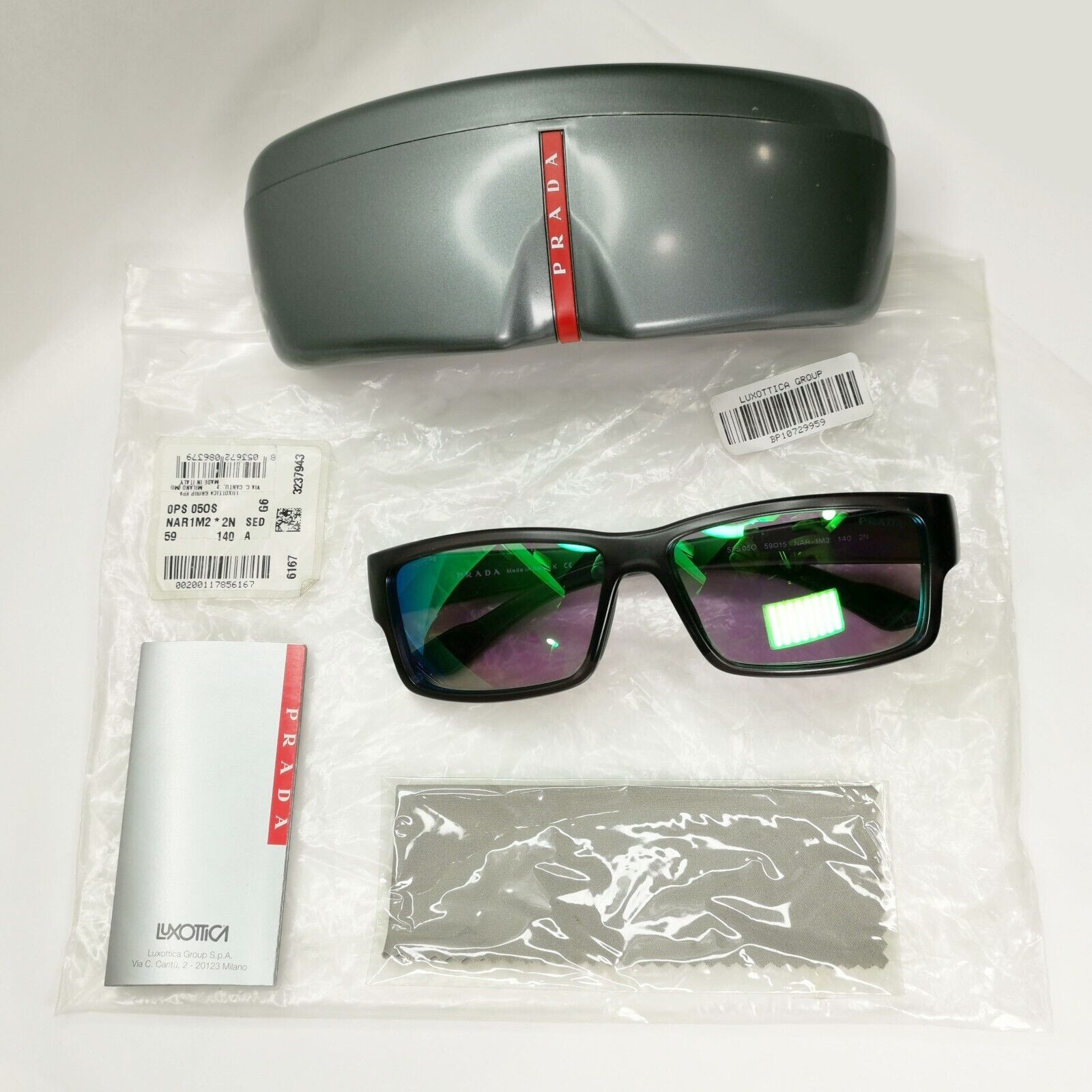 Prada Sunglasses 2012 Green Mirror Grey Transparent PS05OS SPS 05O NAR-1M2